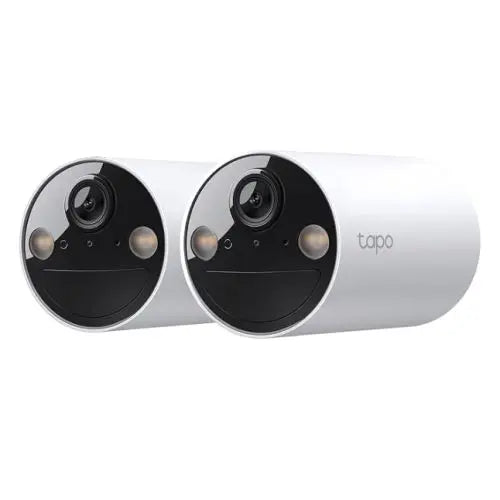 CSH Online Shop TP-LINK (TAPO C410) Smart Wire-Free 2K Indoor/Outdoor Security Cameras (2-Pack), 6400mAh Battery, Colour Night Vision, AI Detection, Alarms, 2-Way Audio, No Hub Required TP-LINK