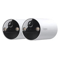 CSH Online Shop TP-LINK (TAPO C410) Smart Wire-Free 2K Indoor/Outdoor Security Cameras (2-Pack), 6400mAh Battery, Colour Night Vision, AI Detection, Alarms, 2-Way Audio, No Hub Required TP-LINK