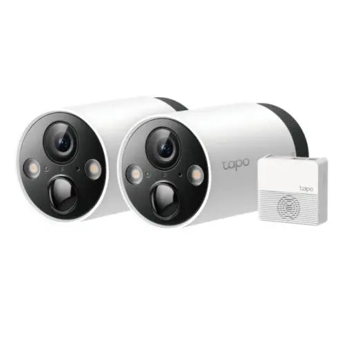 CSH Online Shop TP-LINK (TAPO C420S2) Smart Wire-Free 2K QHD Outdoor Security 2-Camera System, 180-Day Battery, Colour Night Vision, AI Detection, Alarms, 2-Way Audio, Tapo H200 Hub Included TP-LINK