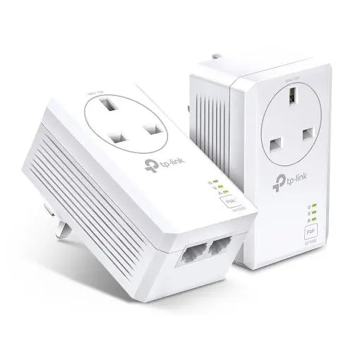 CSH Online Shop TP-LINK (TL-PA7027P KIT) AV1000 GB Powerline Adapter Kit, 2-Port, AC Pass Through TP-LINK