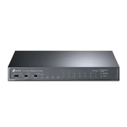 CSH Online Shop TP-LINK (TL-SL1311MP) 8-Port Unmanaged Desktop PoE+ Switch, 8-Port 10/100Mbps + 2-Port Gigabit RJ45 & 1 Gigabit SFP TP-LINK