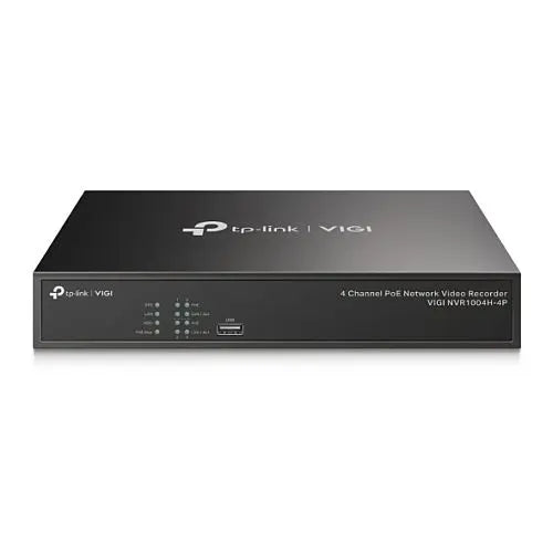 CSH Online Shop TP-LINK (VIGI NVR1004H-4P) 4 Channel PoE+ Network Video Recorder, 4K HDMI Output, 16MP Decoding Capacity, H.265+, ONVIF, Two-Way Audio TP-LINK