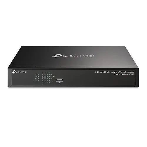 CSH Online Shop TP-LINK (VIGI NVR1008H-8MP) 8 Channel PoE+ Network Video Recorder, 4K HDMI Output, 16MP Decoding Capacity, H.265+, ONVIF, Two-Way Audio TP-LINK