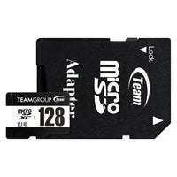 CSH Online Shop Team 128GB MicroSDXC UHS-I U1 C10 Card with SD Adapter, Class 10 UHS-I, Up to 100MB/s TEAM