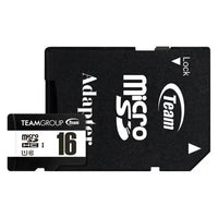 CSH Online Shop Team 16GB MicroSDHC UHS-I U1 C10 Card with SD Adapter, Class 10 UHS-I, Up to 80MB/s TEAM