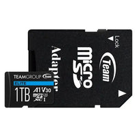 CSH Online Shop Team 1TB Elite A1 MicroSDXC Card with SD Adapter, UHS-I Class 3, U3, A1 App Performance, 100MB/s TEAM