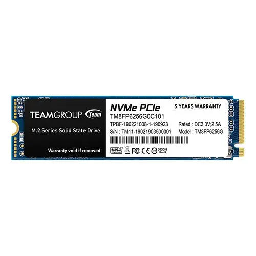 CSH Online Shop Team 256GB MP33 M.2 NVMe Gen3 SSD, M.2 2280, PCIe3, R/W 1600/1000 MB/s TEAM