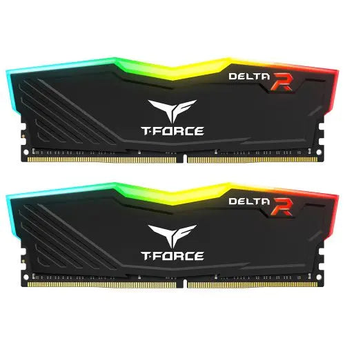 CSH Online Shop Team T-Force Delta RGB 16GB Kit (2 x 8GB), DDR4, 3200MHz (PC4-25600), CL16, XMP 2.0, DIMM Memory, Black TEAM
