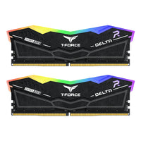 CSH Online Shop Team T-Force Delta RGB 48GB Kit (2 x 24GB), DDR5, 8000MHz (PC5-6400), CL38, ECC, XMP 3.0, PMIC, DIMM Memory, Black TEAM