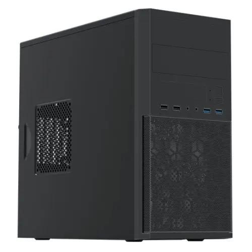 CSH Online Shop Vida Corporate Black Office Case with a 500W PSU, Micro ATX, 120mm Fan, Mesh Front VIDA