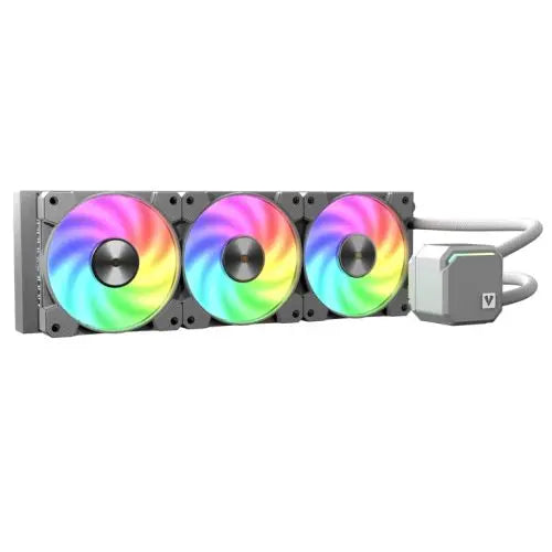 CSH Online Shop Vida TriFrost 360mm ARGB Liquid CPU Cooler, 3x ARGB PWM Fans, ARGB CPU Block, 300W TDP, White VIDA