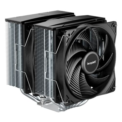 CSH Online Shop Be Quiet! BK041 Pure Rock Pro 3 Silver Heatsink & Fan, Intel & AMD Sockets, 2x Pure Wings 3 Fans, 6 High-Performance Heatpipes, 250W TDP BEQUIET
