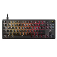 CSH Online Shop Corsair K70 CORE TKL RGB Mechanical Gaming Keyboard, USB, Red Linear Switches, Sound Dampening, Rotary Dial, Aluminium Top Plate, Black CORSAIR