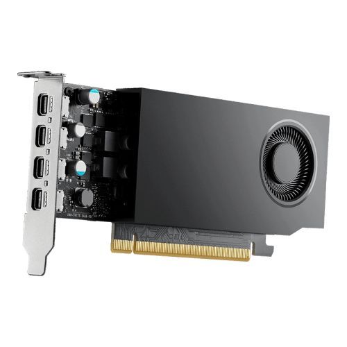 CSH Online Shop PNY RTXA400 Professional Graphics Card, 4GB DDR6, 4 miniDP 1.4, 768 CUDA Cores, Low Profile (Bracket Included), OEM (Brown Box) PNY