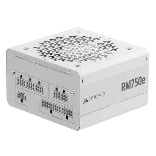 CSH Online Shop Corsair 750W RMe Series RM750e PSU, Fully Modular, Low-Noise, Cybenetics Gold, Zero RPM Mode, ATX 3.1, PCIe 5.1, White CORSAIR