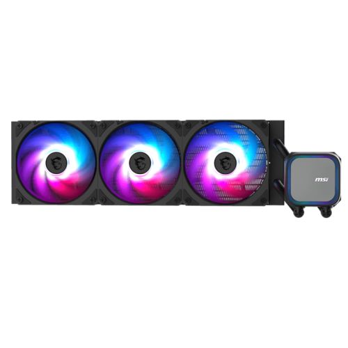 CSH Online Shop MSI MAG CORELIQUID A13 360mm Liquid CPU Cooler, 3x CycloBlade 7 ARGB PWM Fans, ARGB Cooling Block, Black MSI