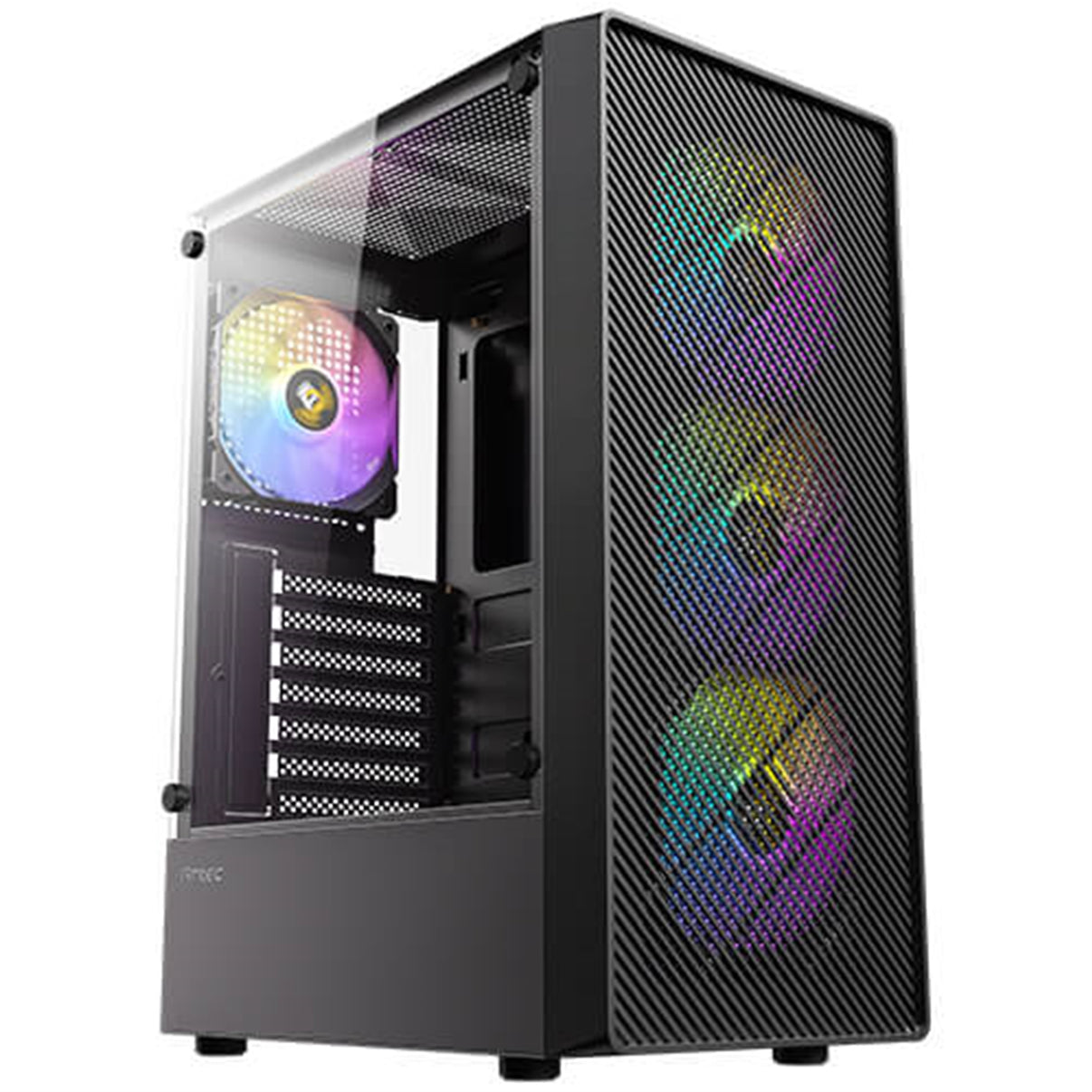 Antec AX26 RGB Elite Mid-Tower Gaming PC Case - Pre-Installed 4 x 120mm Fixed-RGB Fans