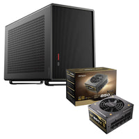 Antec Performance 1M Black Mini-ITX Gaming Case with Aluminum Finish + SF850X 850W 80 PLUS Gold Fully Modular SFX Power Supply Bundle