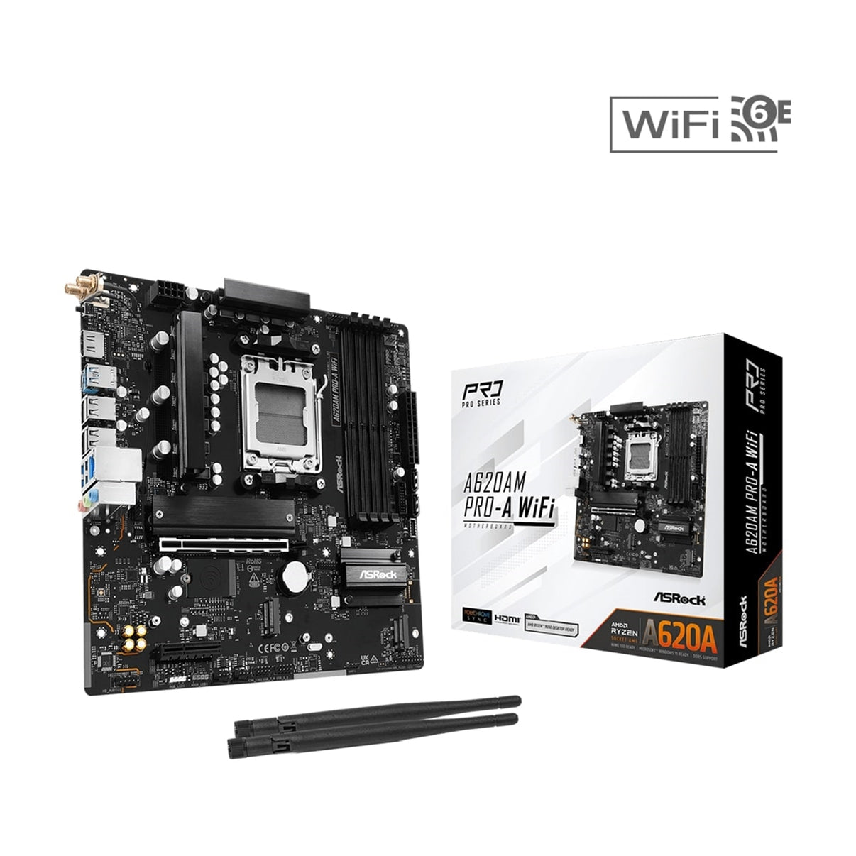 ASRock A620AM PRO-A WIFI AMD Socket AM5 Motherboard