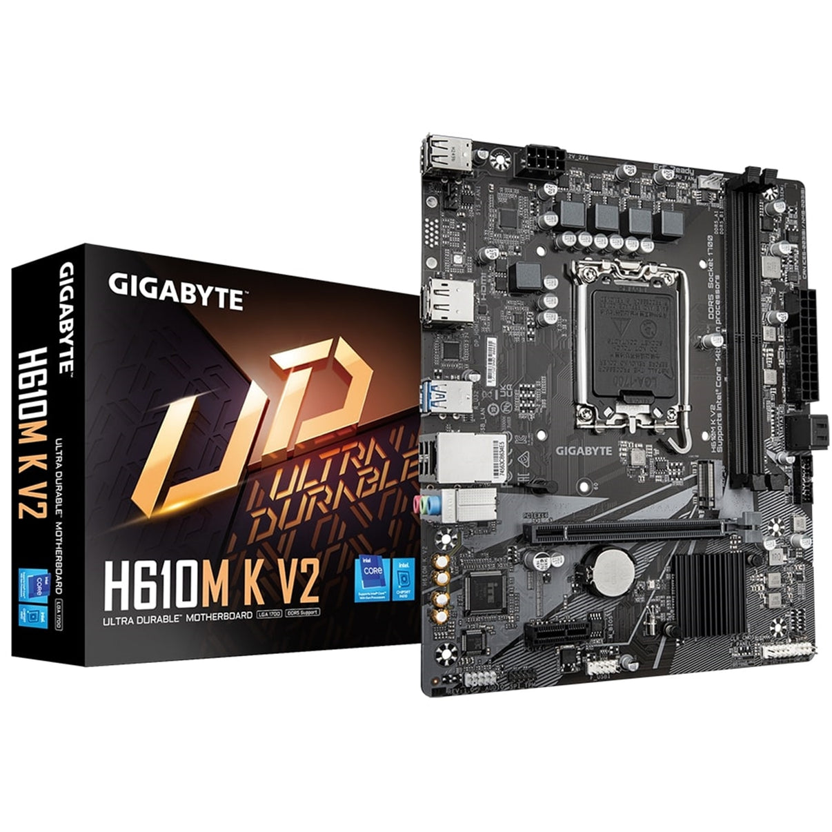 Gigabyte H610M K V2 DDR5 Intel Socket 1700 Micro ATX Motherboard