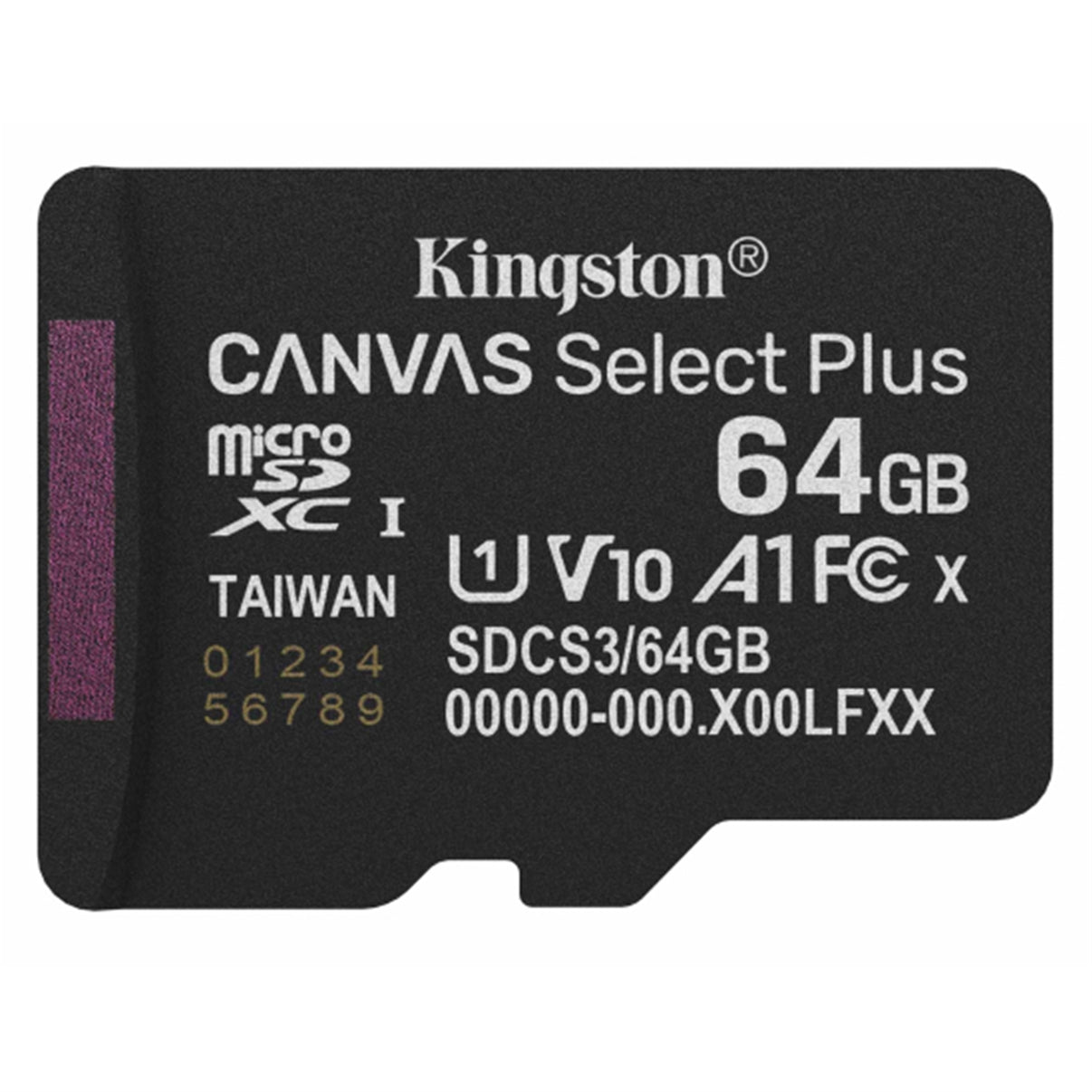 Kingston Canvas Select Plus  SDCS3/64GB 64GB Micro SD UHS-I (U1) Flash Card with Adapter
