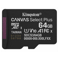 Kingston Canvas Select Plus  SDCS3/64GB 64GB Micro SD UHS-I (U1) Flash Card with Adapter